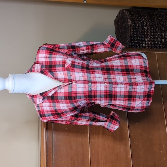 Victoria's Secret PLAID HOLIDAY Flannel Relaxed Boyfriend Fit - Picture 1 of 11